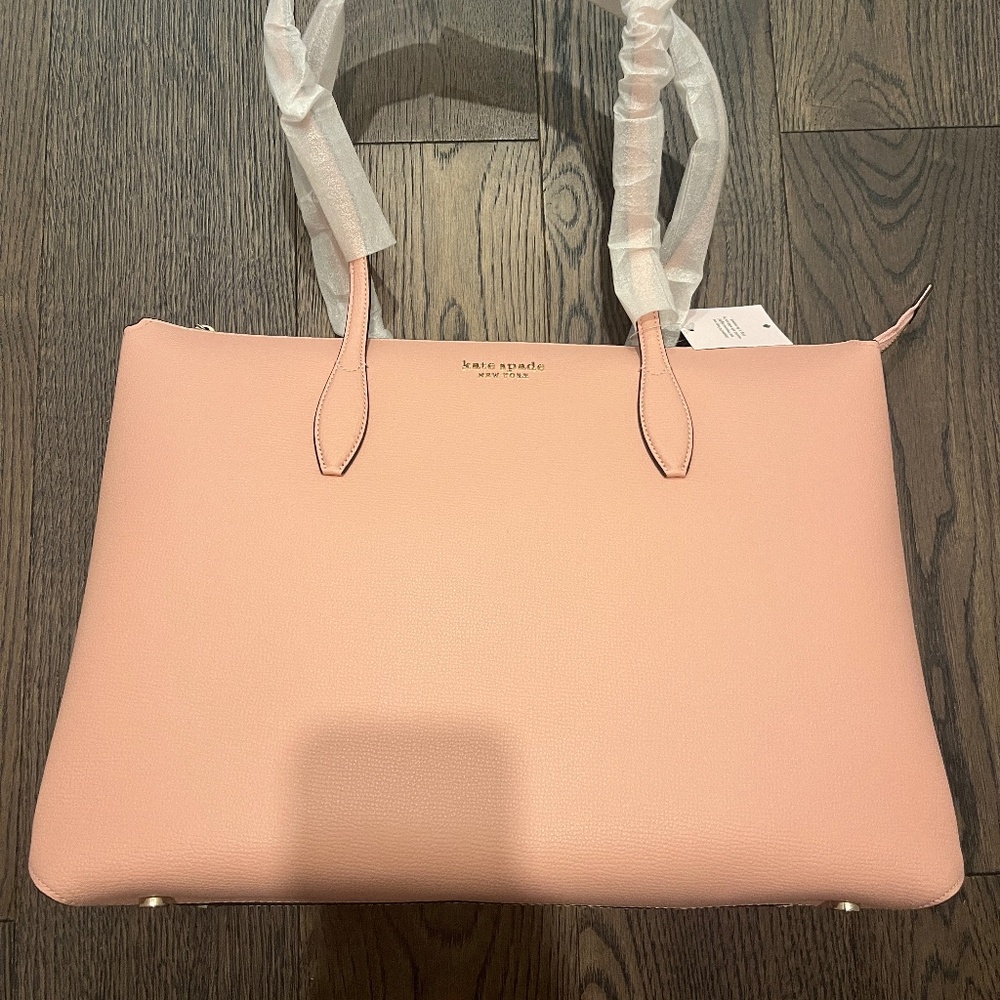 Kate spade large all day zip top leather tote